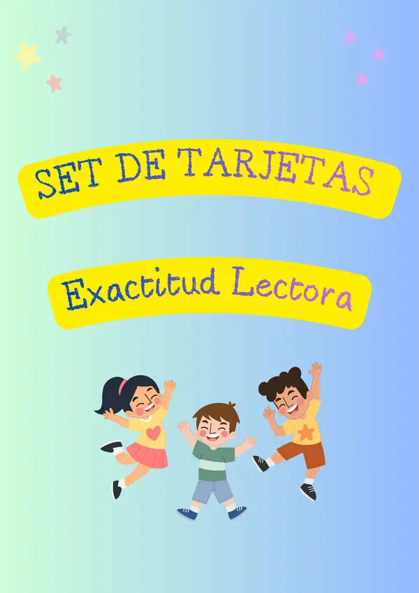Tarjetas manipulativas para ejercitar exactitud lectora