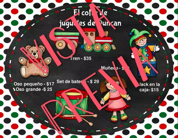 Regalos de Navidad. Problemas enteros, fracciones y decimales