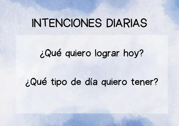 Intenciones diarias