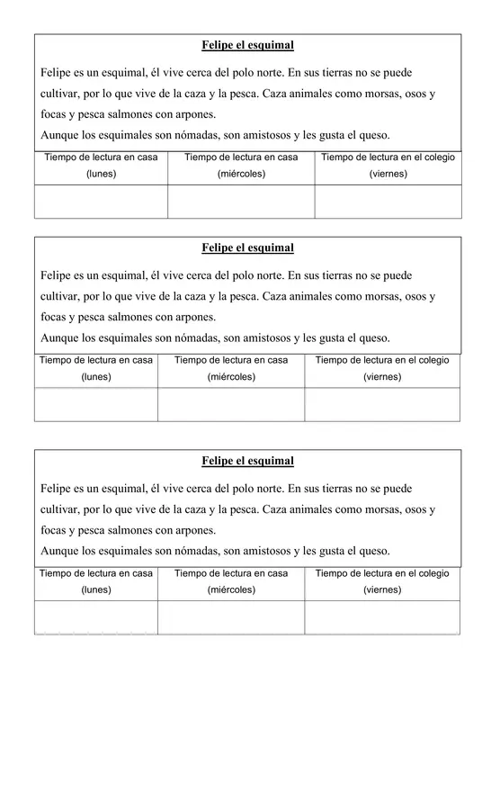Material para trabajar la fluidez lectora