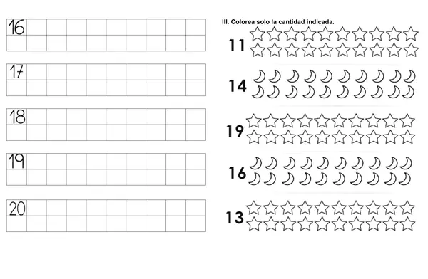 Números del 11 al 20 