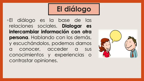 PPT - El diálogo (oral y escrito)- 8° básico (Lengua y literatura)