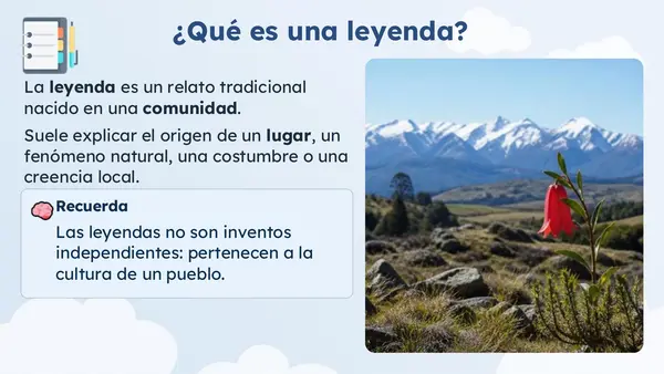 6° Unidad 3 ¿Qué son las leyendas?
