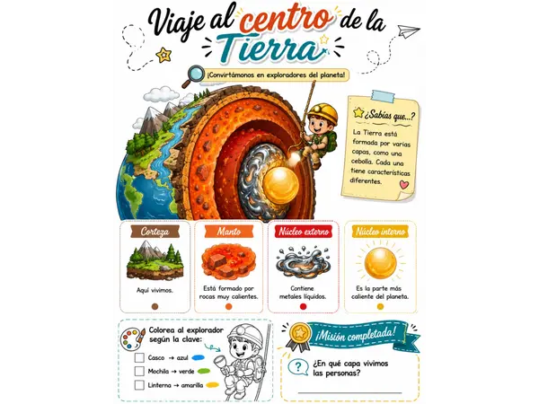 Viaje al Centro de la Tierra: Capas de la Tierra