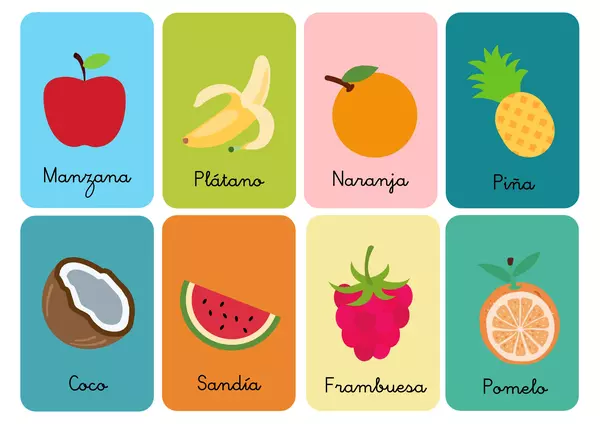 Memorice frutas y verduras 