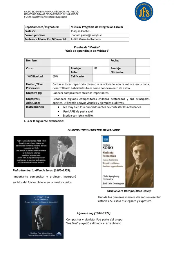 Guía de estudio con adecuación