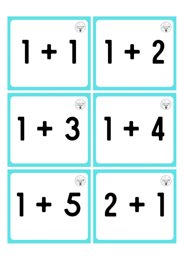 TARJETAS DE CÁLCULO MENTAL