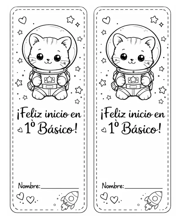 Marcadores de libro-Regalo inicio del año escolar