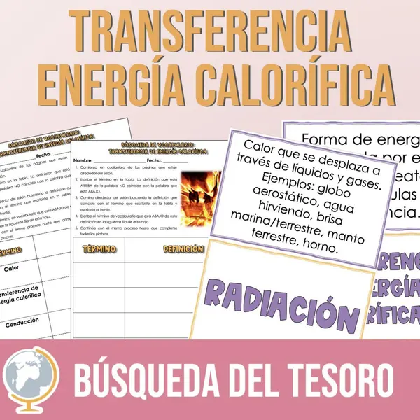 Transferencia de energía calorífica Búsqueda del Tesoro