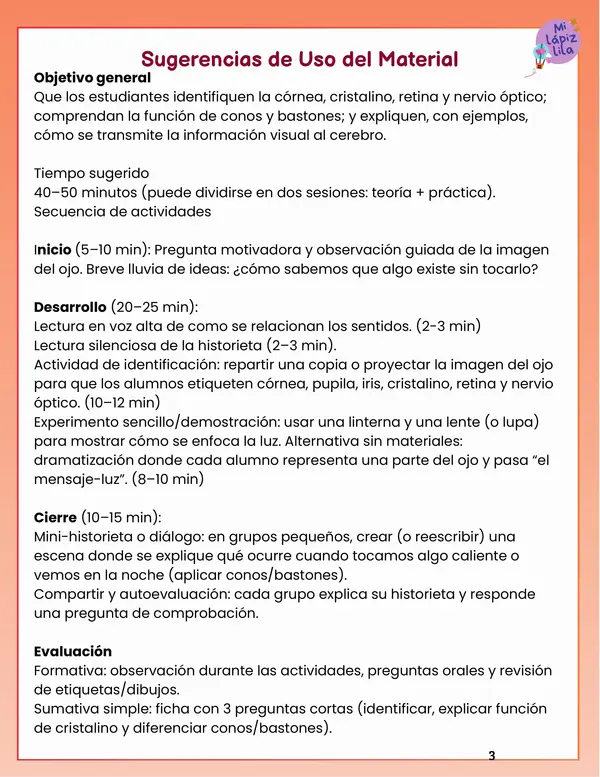 HISTORIETA DE LOS SENTIDOS: LA VISTA