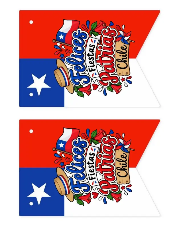 Banderin fiestas patrias editable (foto)