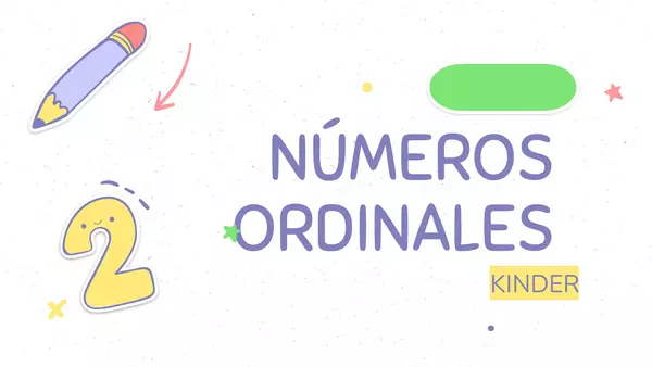 Números ordinales para niños preescolares.