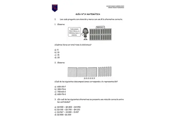 15 GUÍAS DE MATEMÁTICA TIPO SIMCE