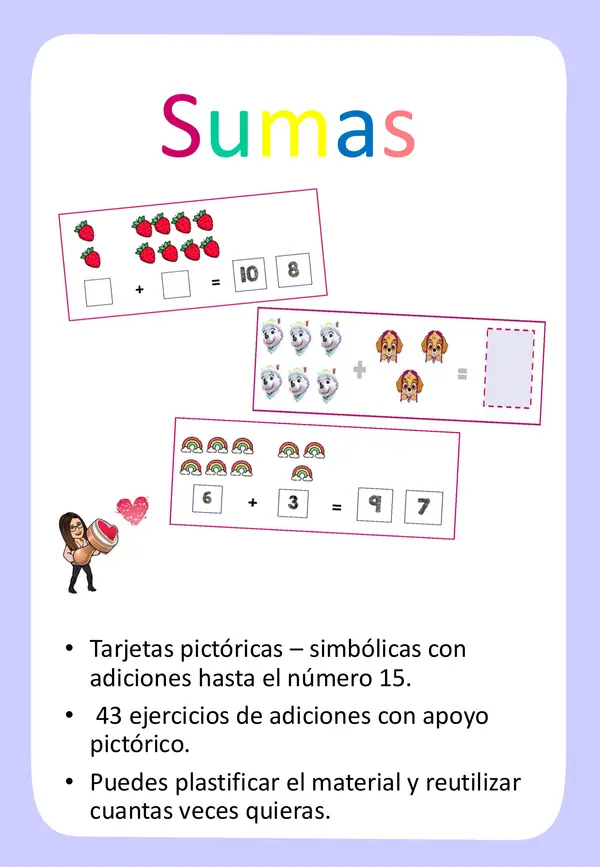 Ppt tarjetas pictóricas adiciones 