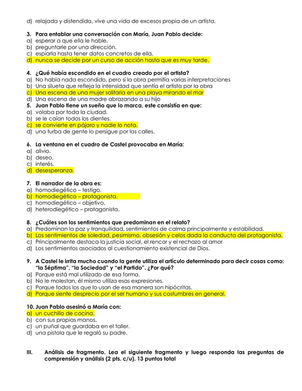 Control de lectura "El túnel"