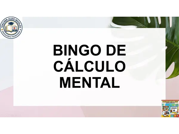 BINGO DE CALCULO MENTAL
