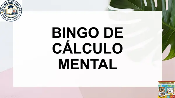 BINGO DE CALCULO MENTAL