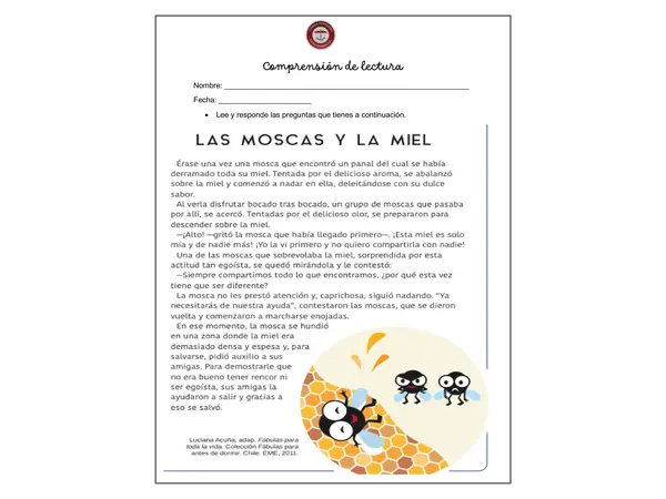 COMPRENSIÓN DE LECTURA EVALUACIÓN DIA. 