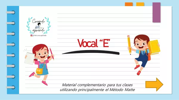 LECCION VOCAL "E", METODO MATTE 