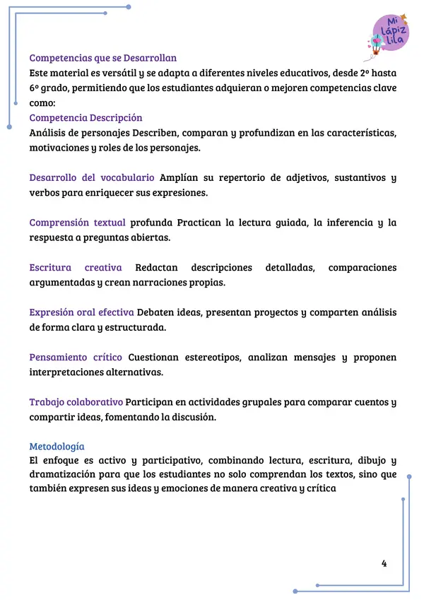 DESCRIBIENDO Y COMPARANDO A LAS PRINCESAS Y LOBOS DE LOS CUENTOS