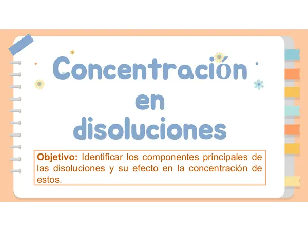 CONCENTRACIÓN EN DISOLUCIONES