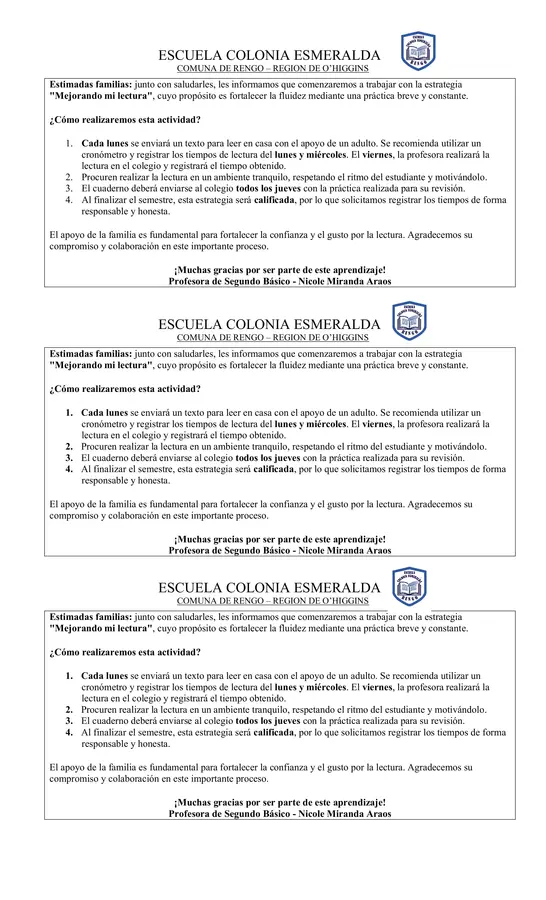 Material para trabajar la fluidez lectora