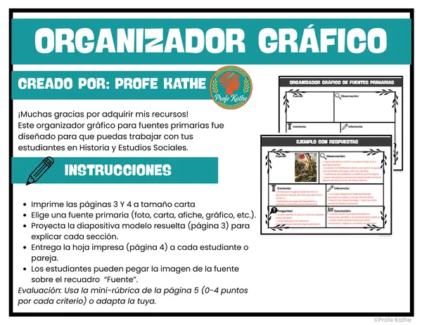 Organizador gráfico para fuentes primarias 