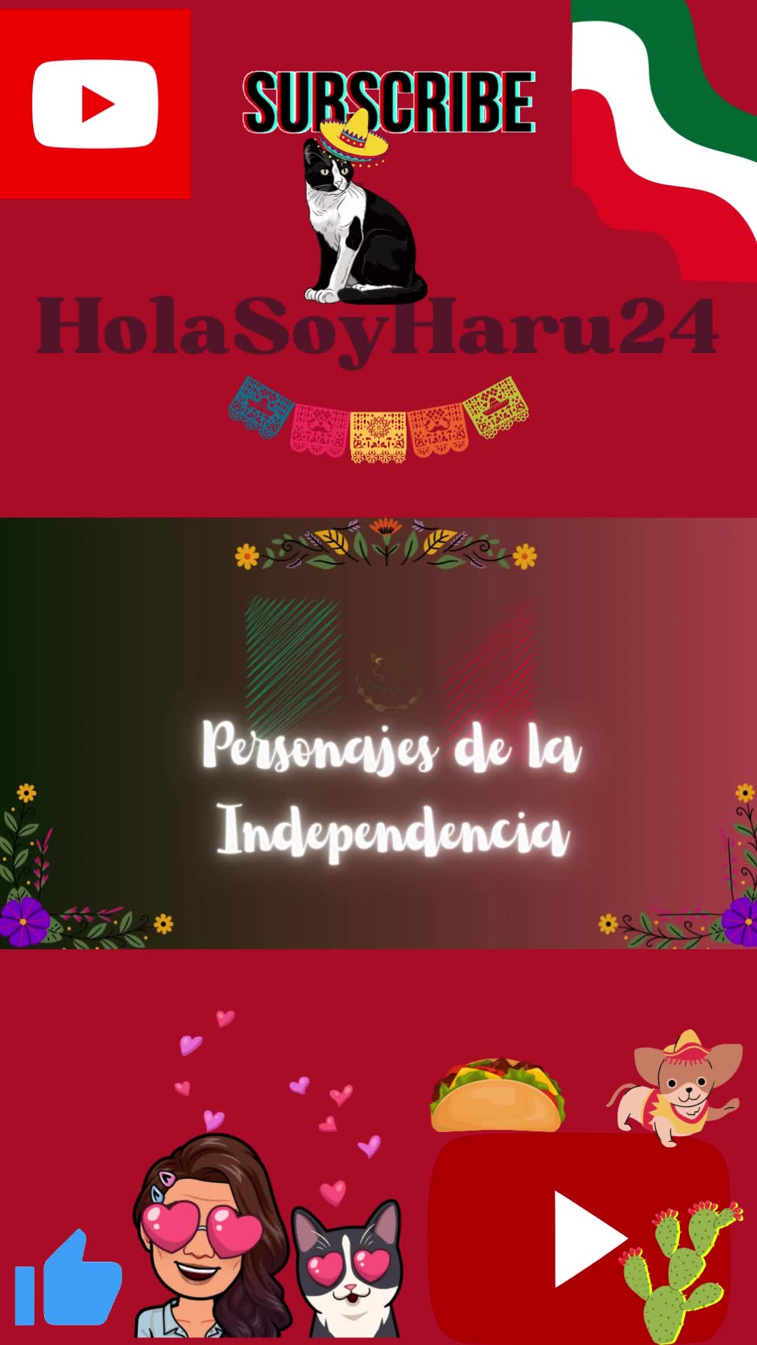 Personajes de la Independencia de México 🇲🇽 #HolaSoyHaru24 Aprende con Haru #historia
