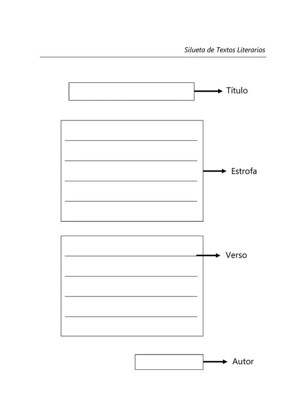 silueta o estructura de textos literarios 