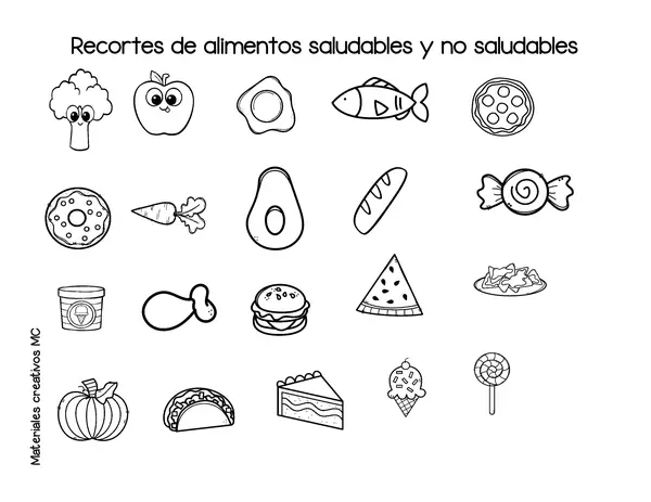 FICHAS DE LOS ALIMENTOS SALUDABLES