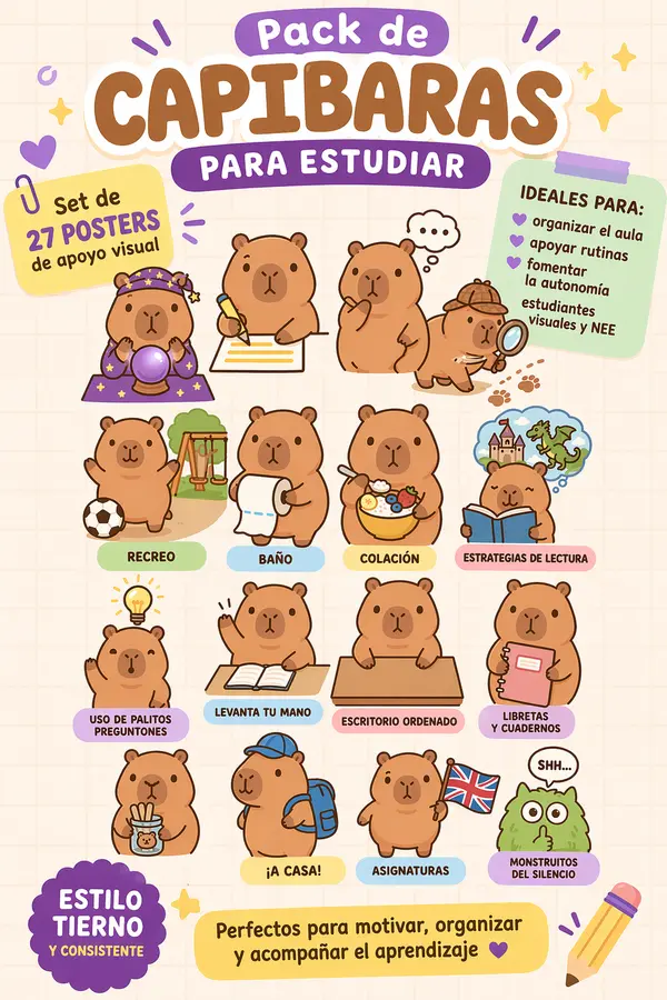 Apoyo visual Capibaras