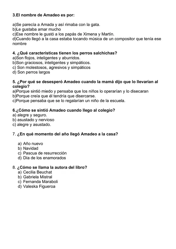 Evaluación amadeo va al colegio 