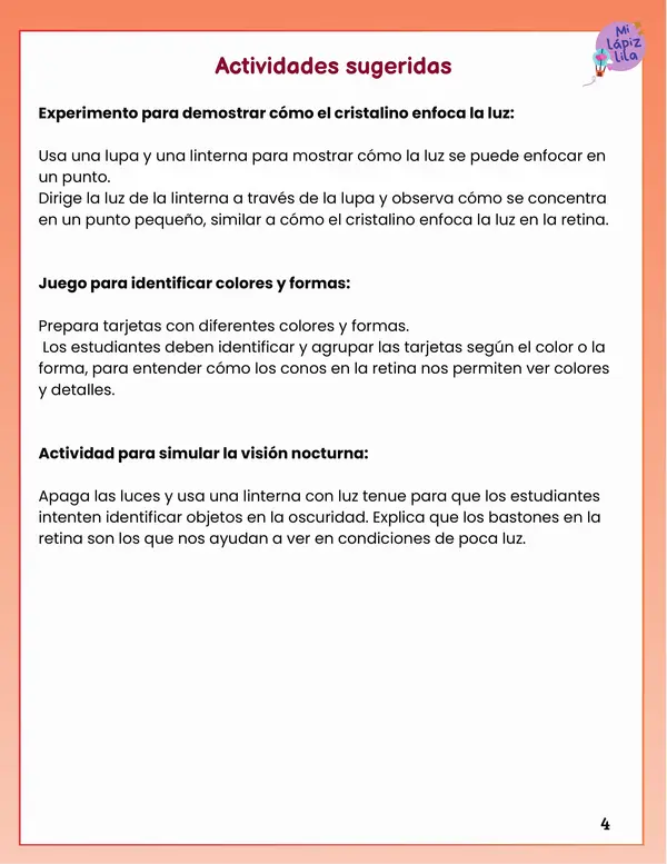 HISTORIETA DE LOS SENTIDOS: LA VISTA
