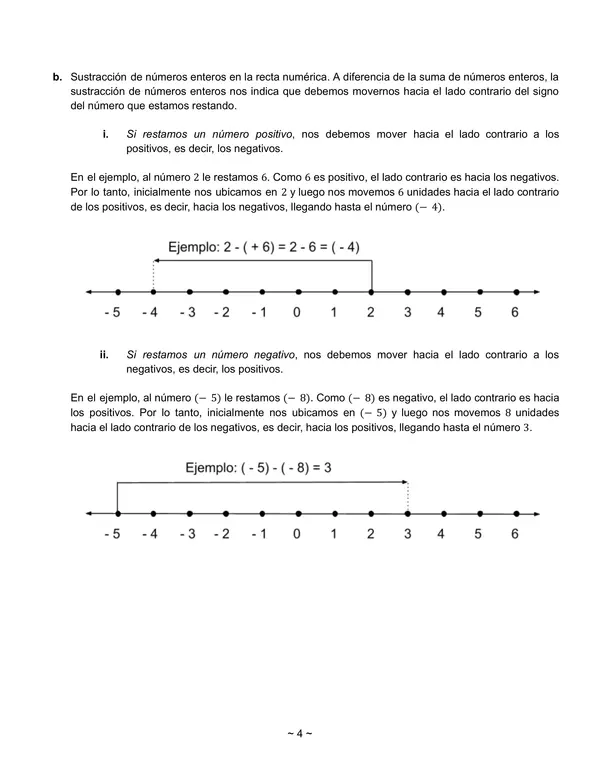 Adición y sustracción de números enteros