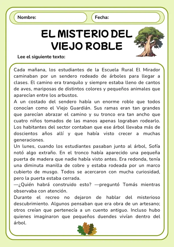 Comprensión lectora 4°, 5° y 6° básico