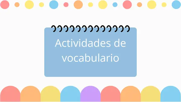 Actividades vocabulario sinónimos