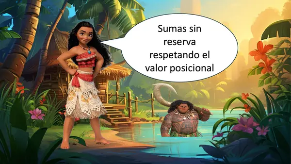 PPT sumas sin reserva respetando el valor posicional