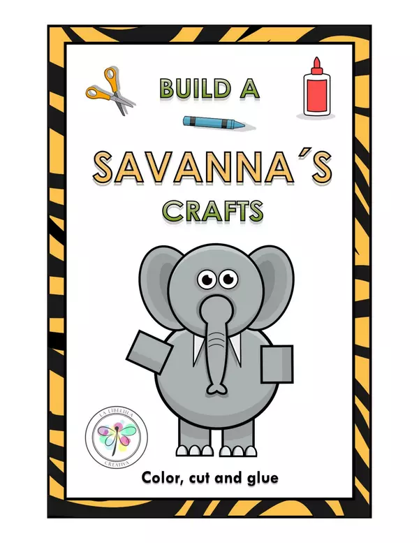 Build a Savanna's Elephant Craft Color Cut out Puzzle