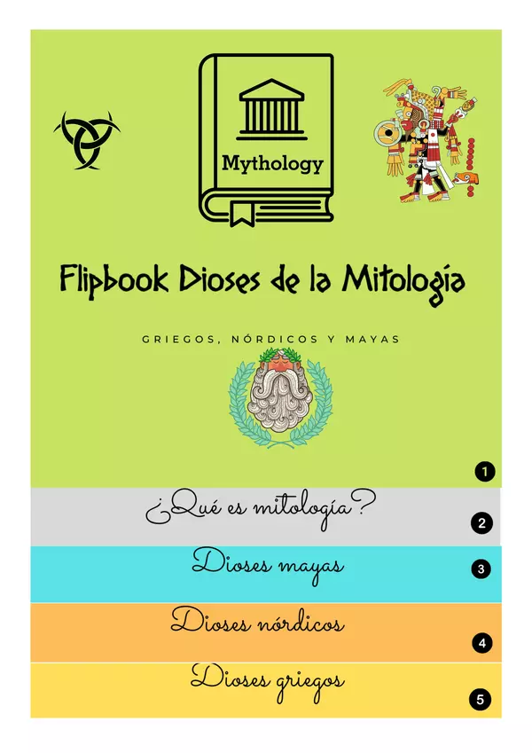 PPT EDITABLE Flipbook Dioses de la mitología