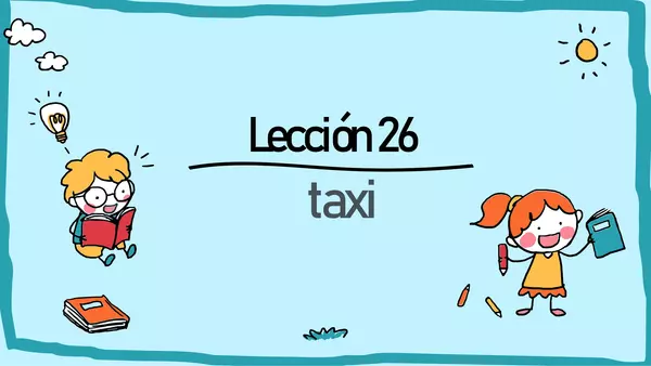 Lección Taxi Método Matte Letra X