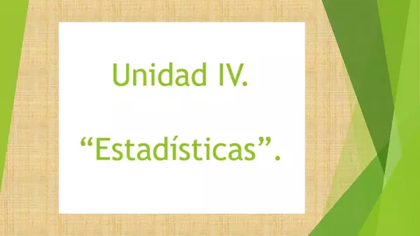 Presentacion Uso de la Estadistica, Octavo Basico, Matematica