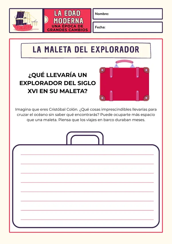 Actividad La maleta del explorador