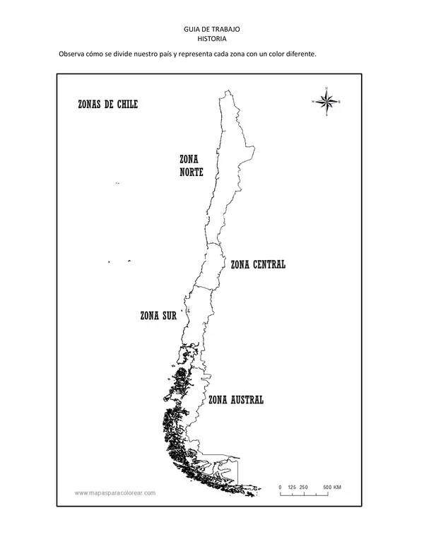 zonas de Chile (norte,centro,sur y austral)