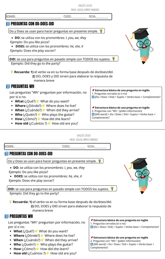 Repaso inglés