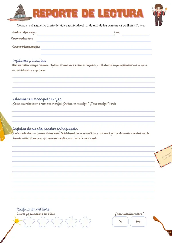 Reporte de lectura: Harry Potter