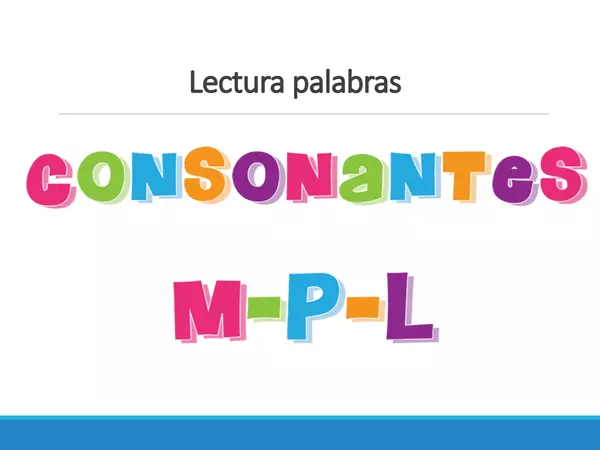 Lectura palabras consonantes M-P-L