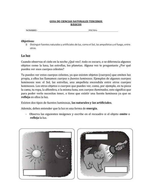 Guía Propiedades de la Luz