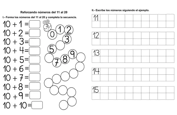Números del 11 al 20 