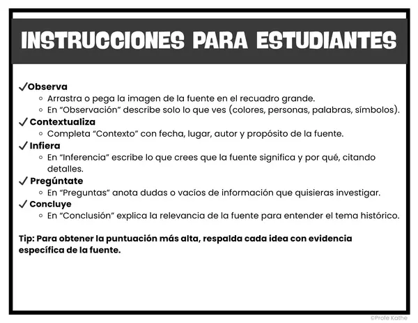 Organizador gráfico para fuentes primarias 