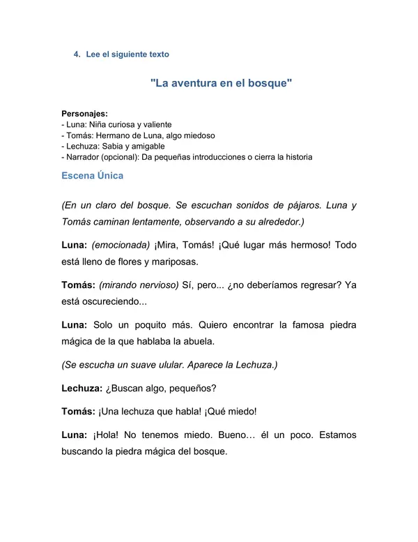 Guía de actividades Genero Dramático